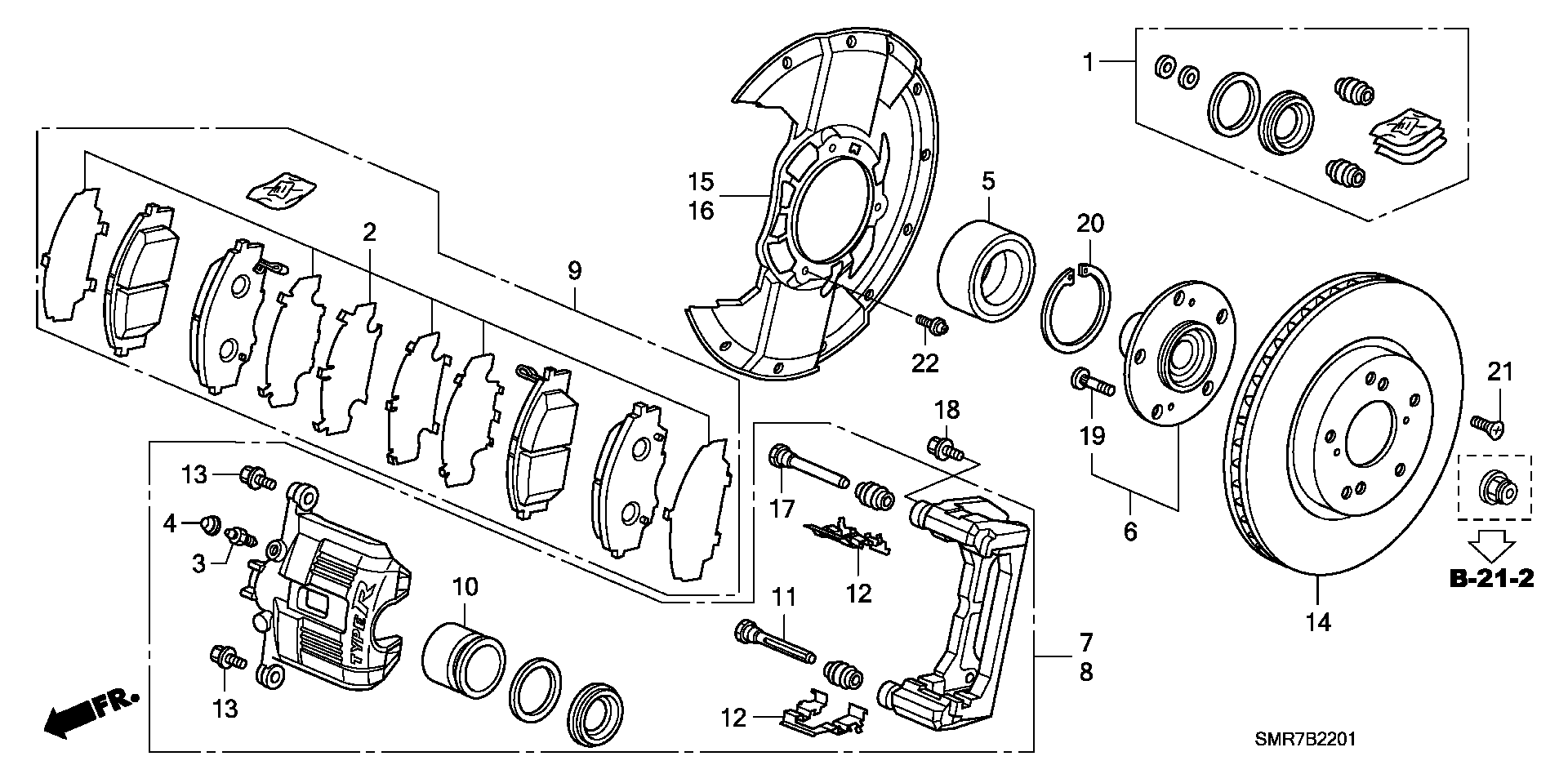 Honda 45022-SMT-E00 - Гальмівні колодки, дискові гальма avtolavka.club