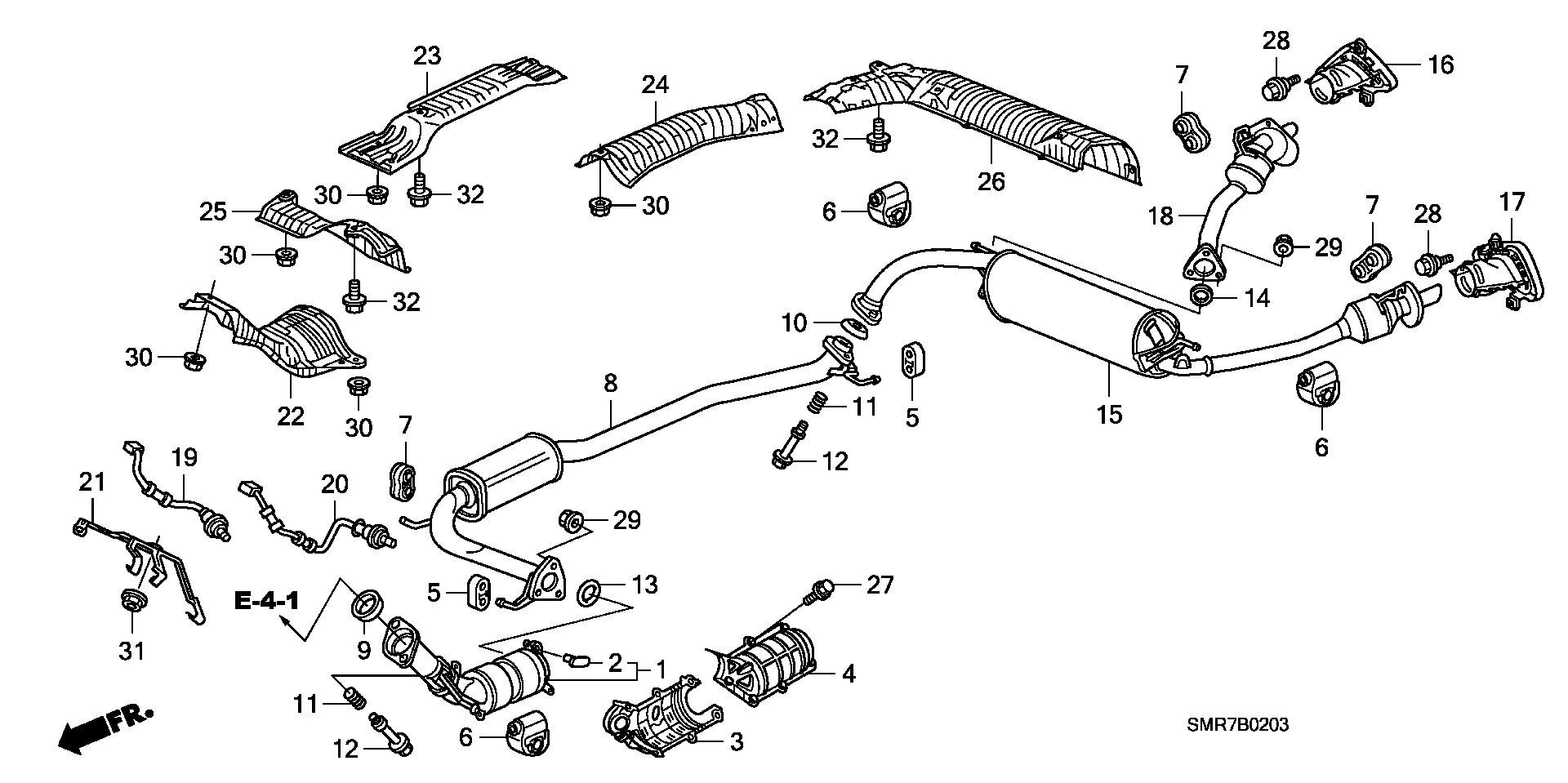 Honda 36532-RSP-E01 - Лямбда-зонд, датчик кисню avtolavka.club