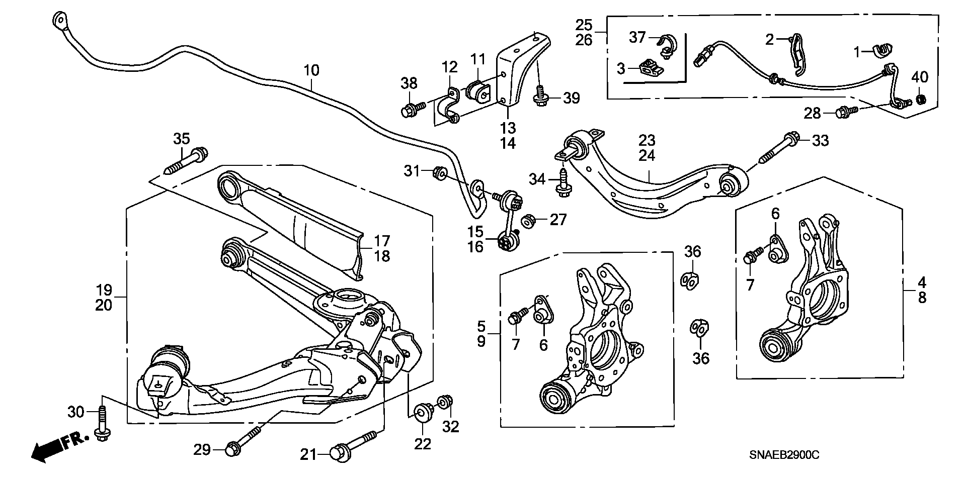 Honda 52390SNAA00 - Важіль незалежної підвіски колеса avtolavka.club