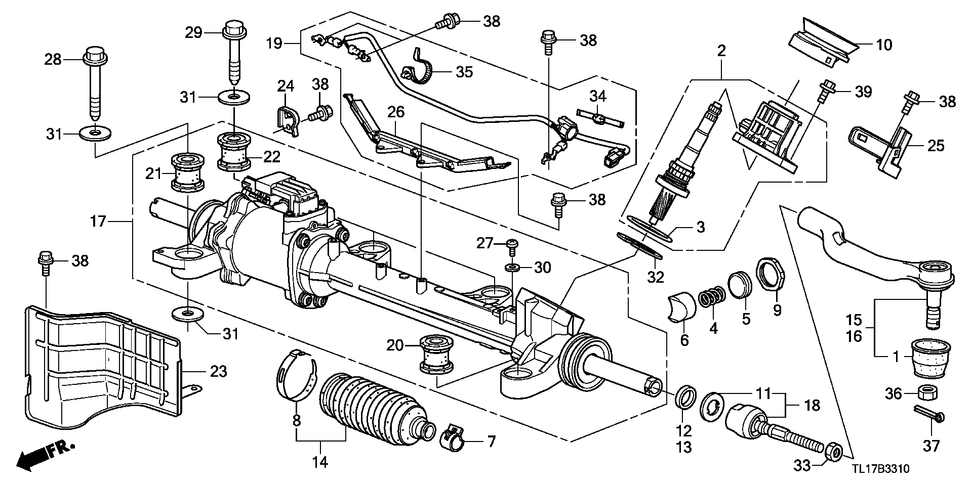 Honda 53685-TL0-G21 - Підвіска, кермове управління avtolavka.club