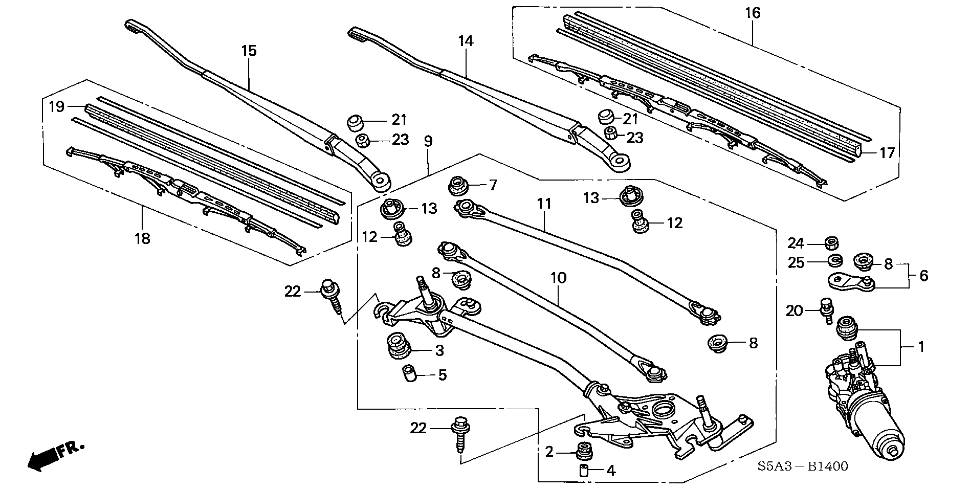 Honda 76620-S5A-A01 - BLADE, WINDSHIELD WIPER (525MM) avtolavka.club