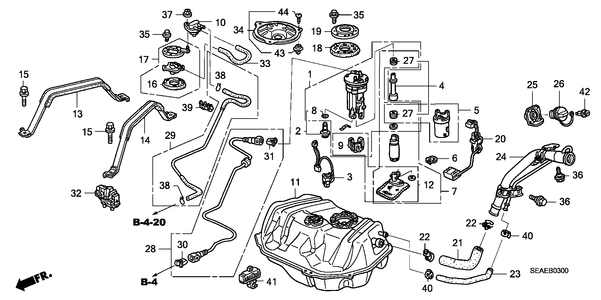 Honda 16010-SDC-E01 - Паливний фільтр avtolavka.club