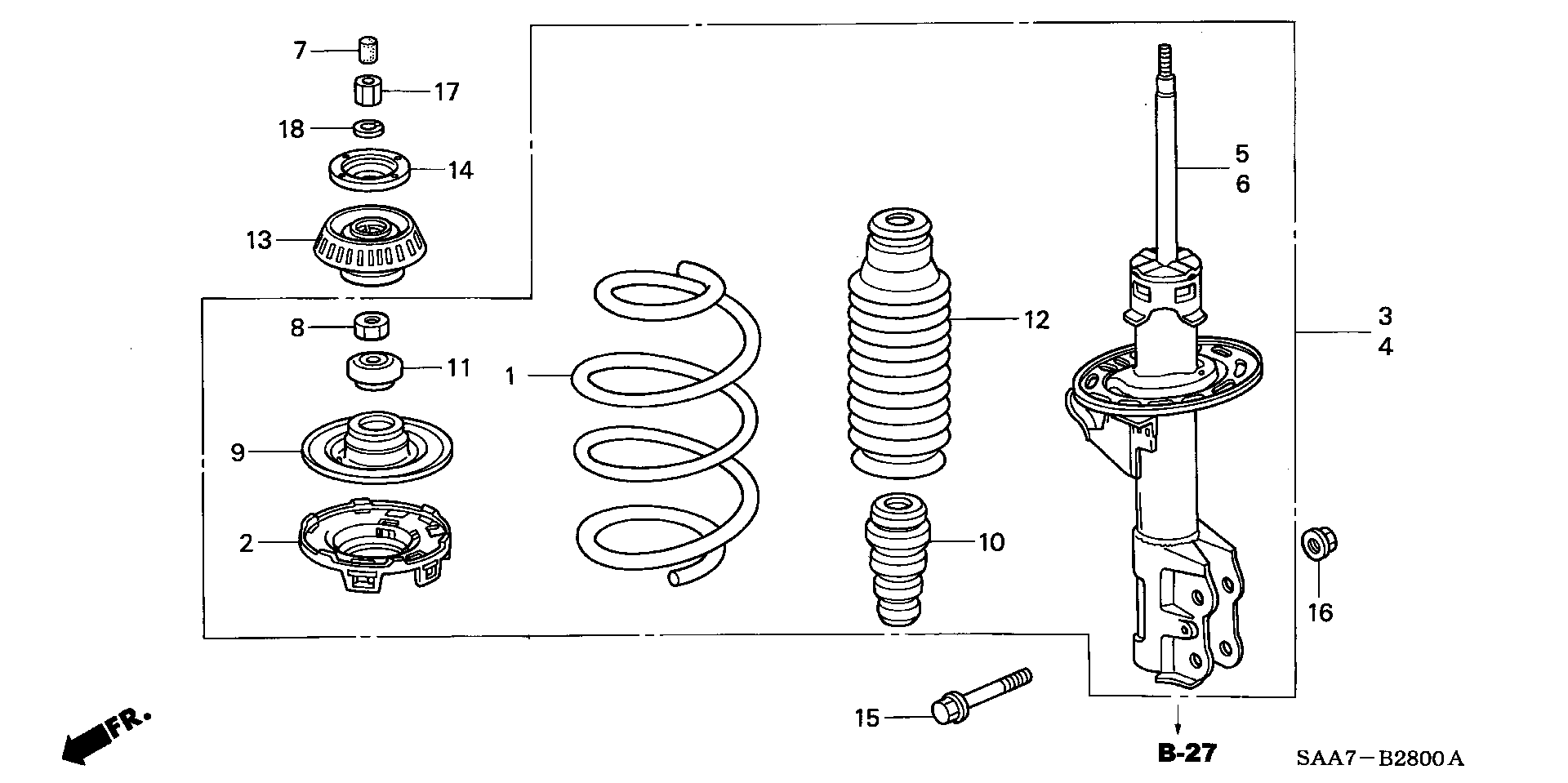 Honda 51401-SAA-G01 - Пружина ходової частини avtolavka.club