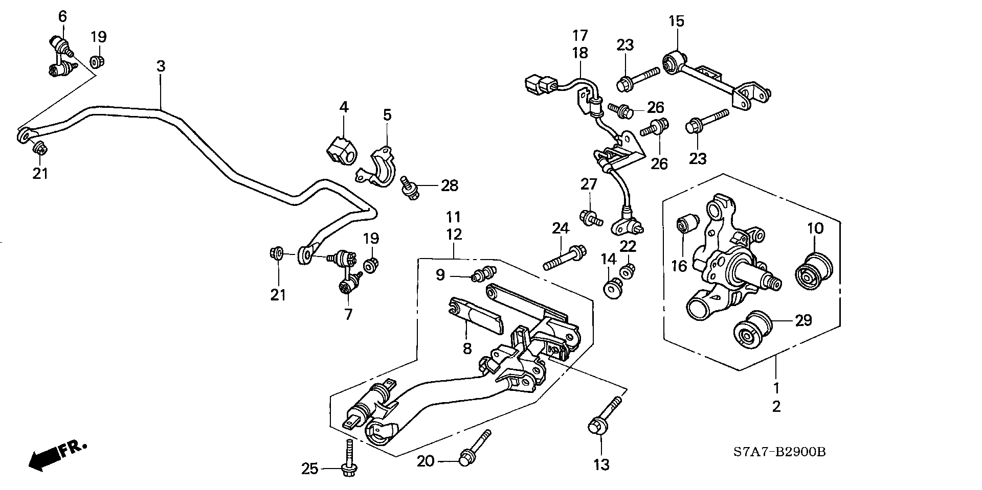 Honda 52390S7A000 - Підвіска, корпус колісного підшипника avtolavka.club