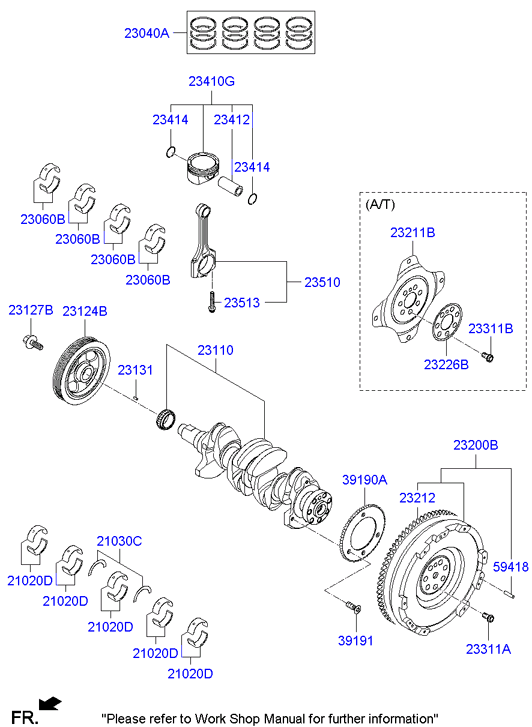 KIA 23060-2E000 - Шатуни підшипник avtolavka.club