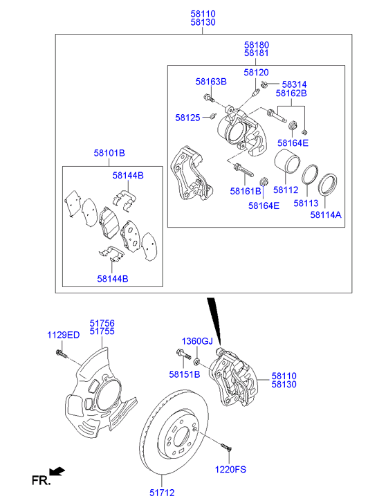 Hyundai 517123K010 - Гальмівний диск avtolavka.club