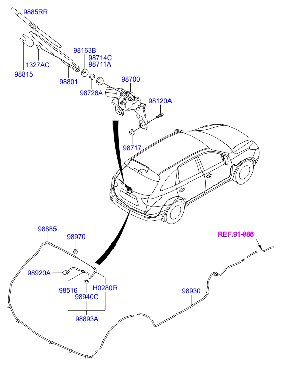 KIA 988203J000 - Щітка склоочисника avtolavka.club