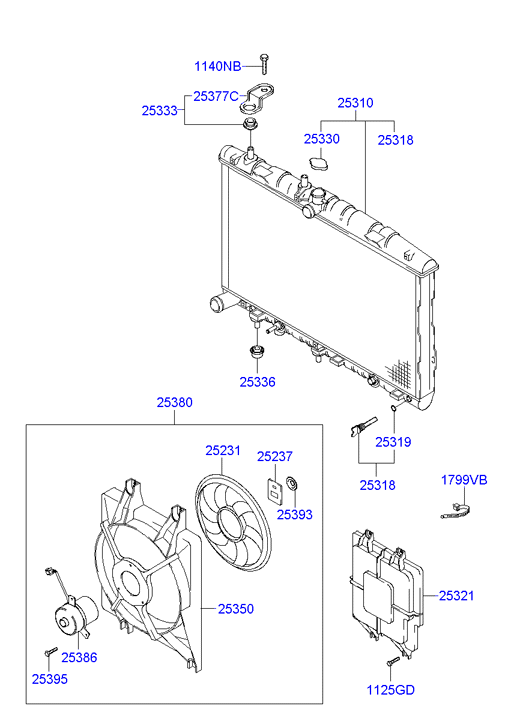 Hyundai 25330-25000 - Кришка, радіатор avtolavka.club