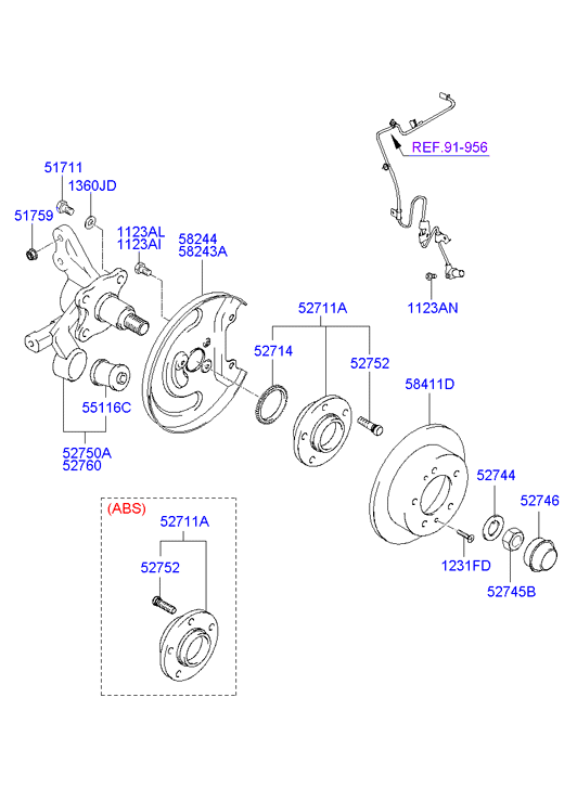 Hyundai 584112C000 - Гальмівний диск avtolavka.club