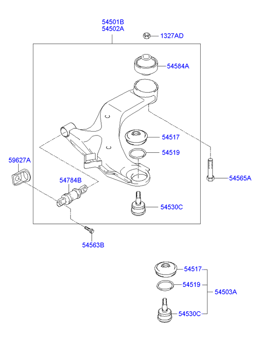 Hyundai (BEIJING) 545002D002 - Важіль незалежної підвіски колеса avtolavka.club