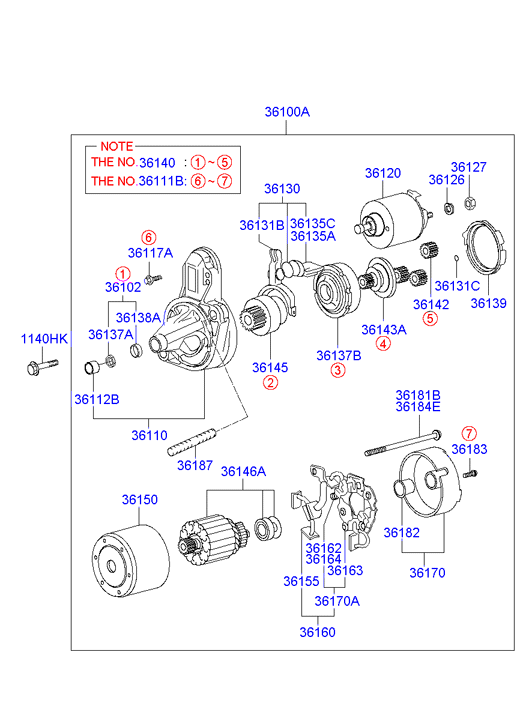 KIA 36100-23160 - Стартер avtolavka.club