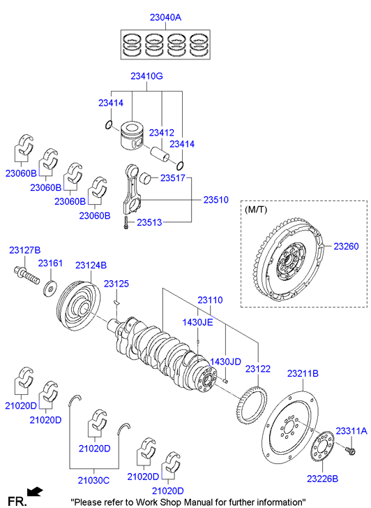 Hyundai 23040-2B001 - Комплект поршневих кілець avtolavka.club