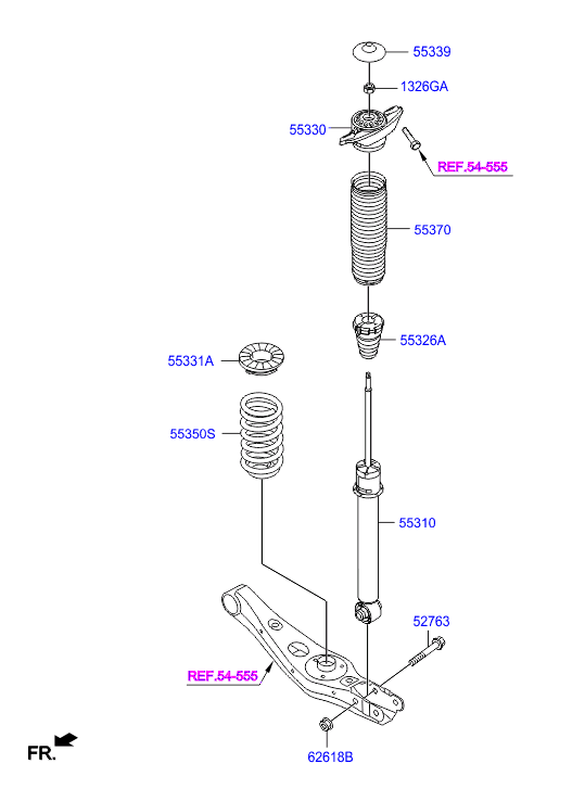 KIA 55330 D7000 - Опора стійки амортизатора, подушка avtolavka.club