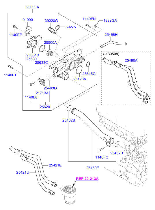 KIA 25500-26100 - Термостат, охолоджуюча рідина avtolavka.club