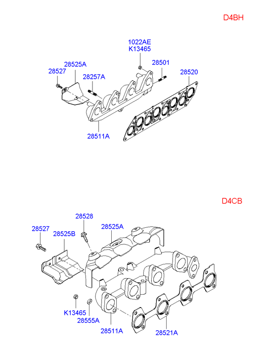 KIA 28513-4A001 - Прокладка, випускний колектор avtolavka.club