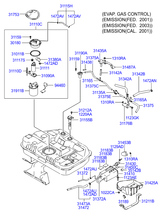 Hyundai 31110-2D500 - Паливний насос avtolavka.club