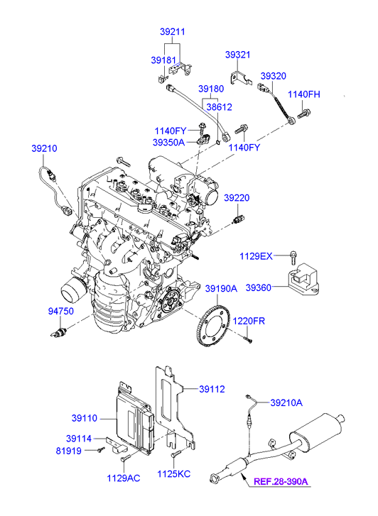 Hyundai 39210-26700 - Лямбда-зонд, датчик кисню avtolavka.club