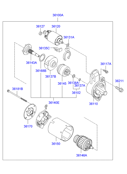 KIA 361002A300 - Стартер avtolavka.club