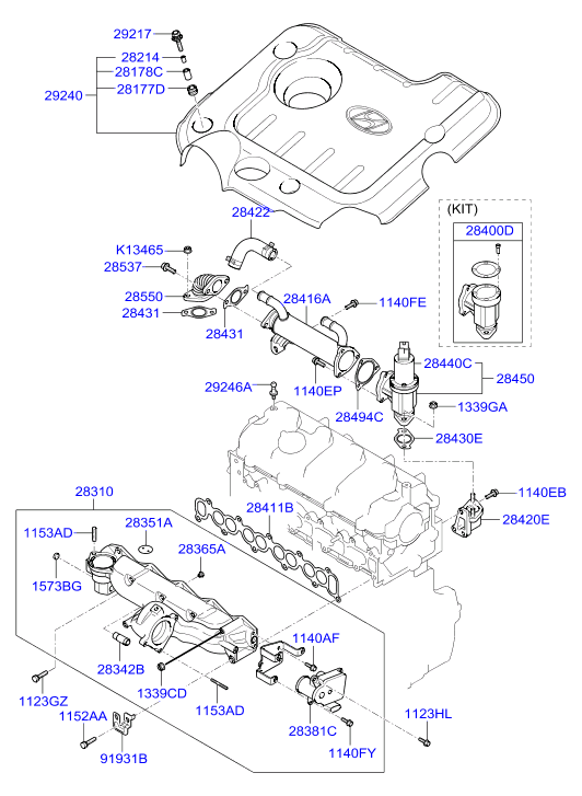 KIA 28410-27410 - Клапан повернення ОГ avtolavka.club