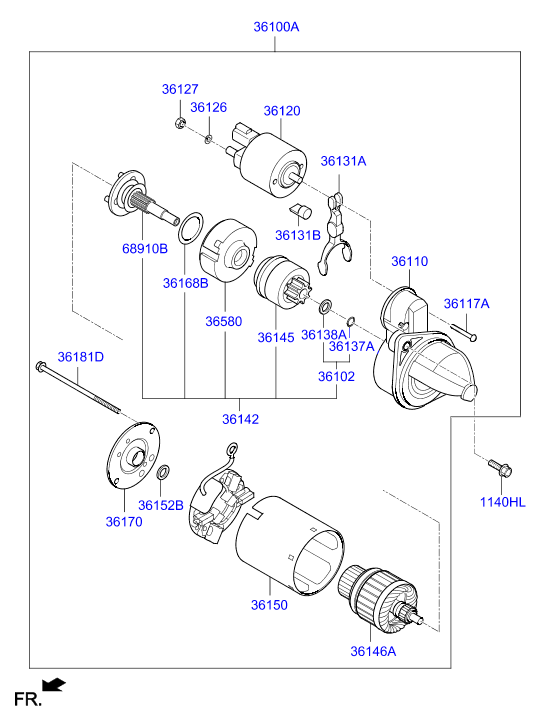 KIA 361002E200 - Стартер avtolavka.club