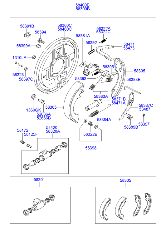 KIA 5812544001 - Комплектуючі, колодки дискового гальма avtolavka.club