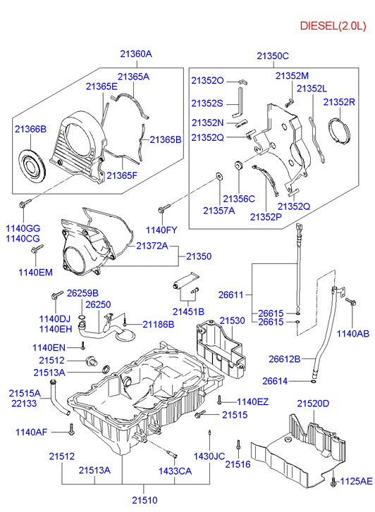 Hyundai 21512-23000 - Різьбова пробка, масляний піддон avtolavka.club