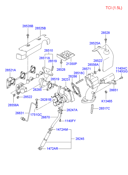 KIA 2823127500 - Компресор, наддув avtolavka.club