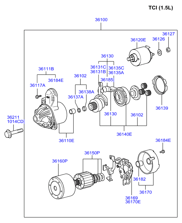 KIA 36100-27510 - Стартер avtolavka.club