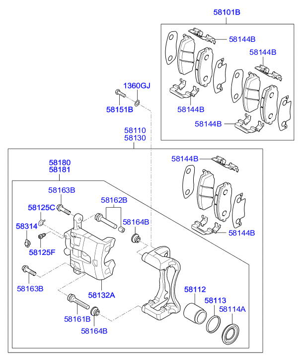 Hyundai 581304L000 - Гальмівний супорт avtolavka.club