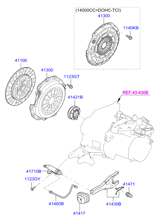 KIA 41100-23136 - Диск зчеплення avtolavka.club