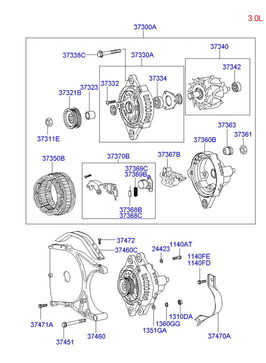 KIA 37370-42540 - Регулятор напруги генератора avtolavka.club