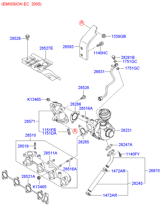 Hyundai 2828627000 - Прокладка, компресор avtolavka.club