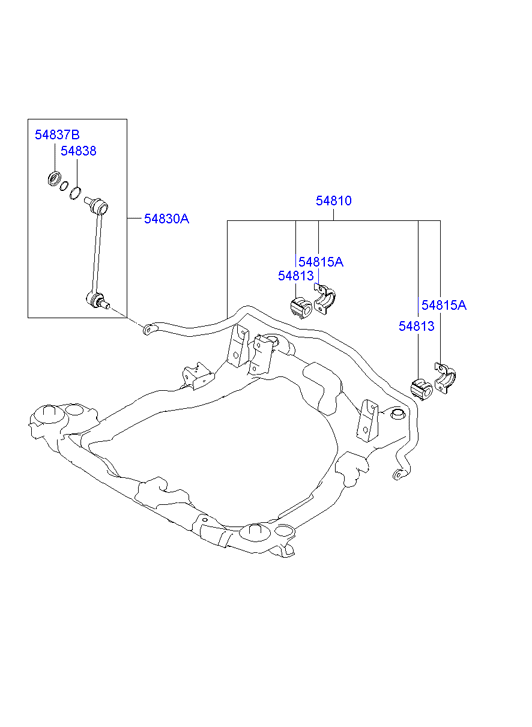 Hyundai (BEIJING) 548302E100 - Тяга / стійка, стабілізатор avtolavka.club