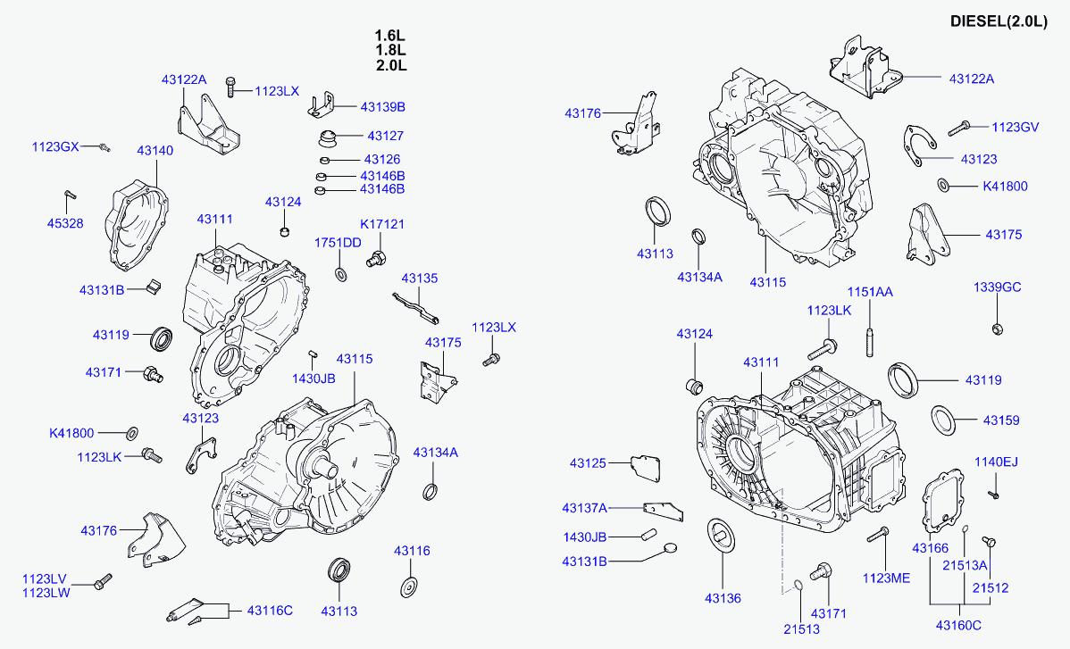 Hyundai (BEIJING) 43146-22600 - Bearing - manual transmission case avtolavka.club