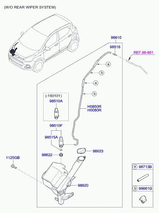 Hyundai 985101J600 - Водяний насос, система очищення вікон avtolavka.club