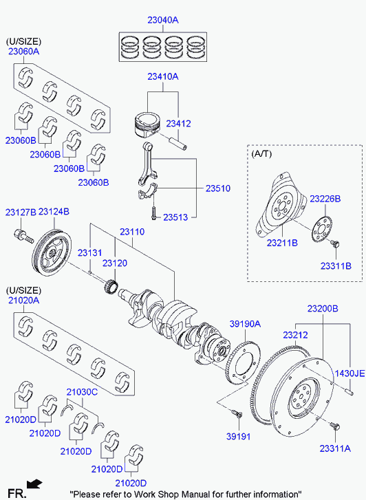 Hyundai 23040-2B050 - Комплект поршневих кілець avtolavka.club