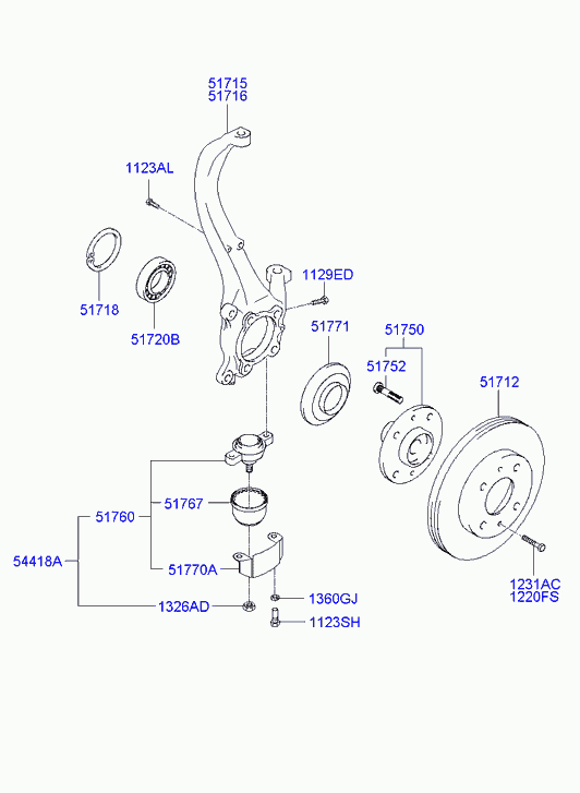 Hyundai 51718-38010 - Комплект підшипника маточини колеса avtolavka.club