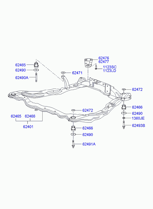 Hyundai 6248538200 - Сайлентблок, важеля підвіски колеса avtolavka.club