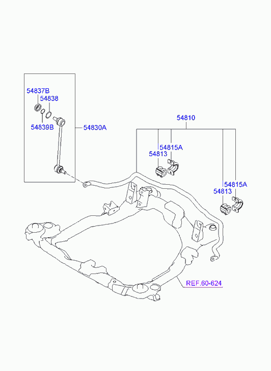 Hyundai (BEIJING) 548302E000 - Тяга / стійка, стабілізатор avtolavka.club