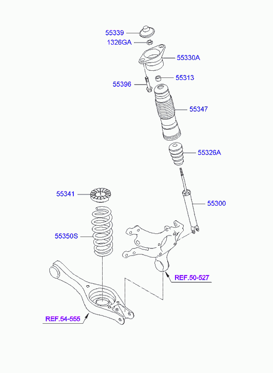 KIA 55348-2L000 - Пилозахисний комплект, амортизатор avtolavka.club