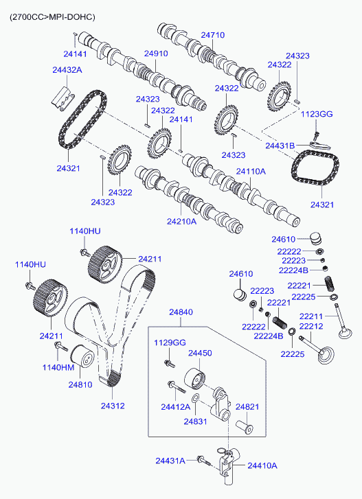 KIA 24810 37120 - Натяжна ролик, ремінь ГРМ avtolavka.club