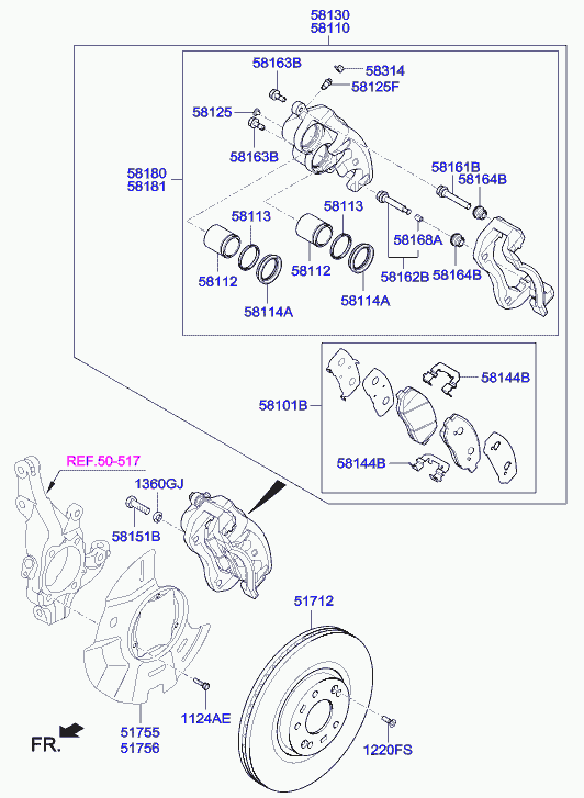 KIA 517122W700 - Гальмівний диск avtolavka.club