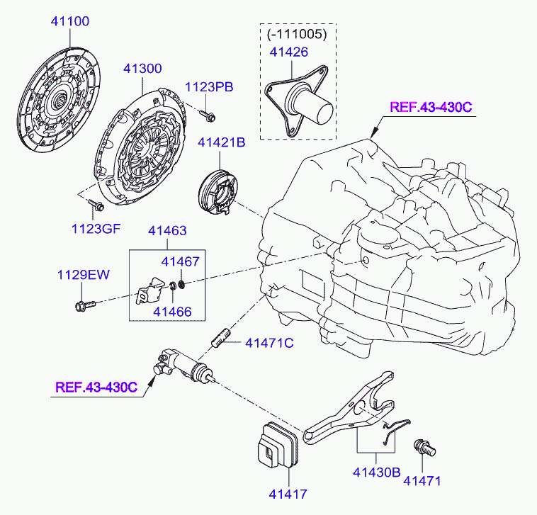 KIA 41300-3D000 - Нажимной диск зчеплення avtolavka.club