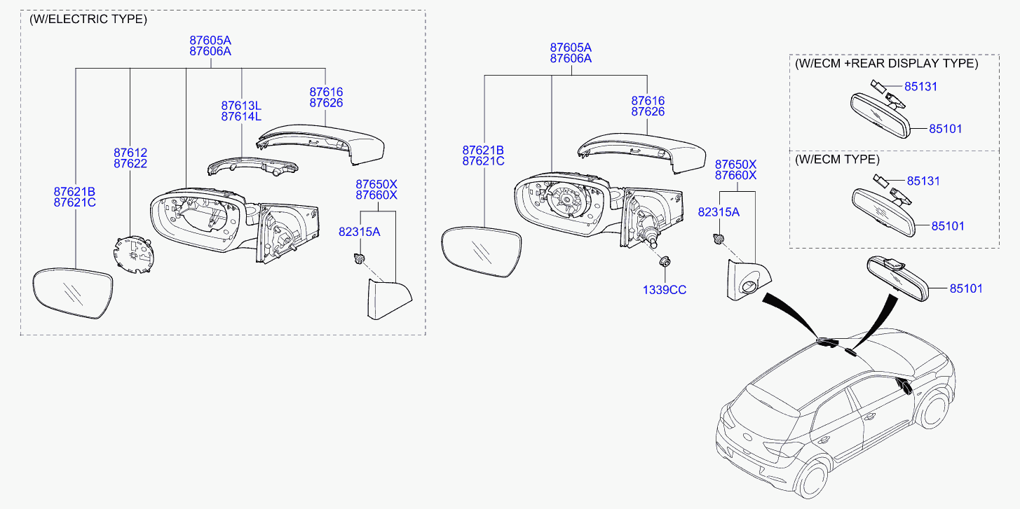 Hyundai 87614-C8000 - Бічний ліхтар, покажчик повороту avtolavka.club