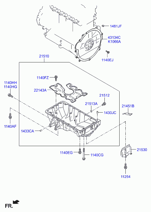 Hyundai 21510-2A320 - Масляний піддон avtolavka.club