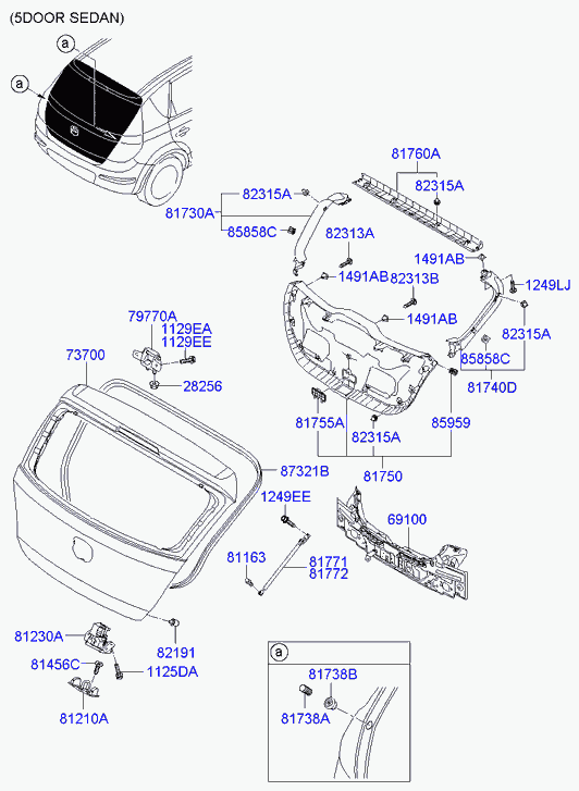 Hyundai 817712R200 - Газова пружина, кришка багажник avtolavka.club