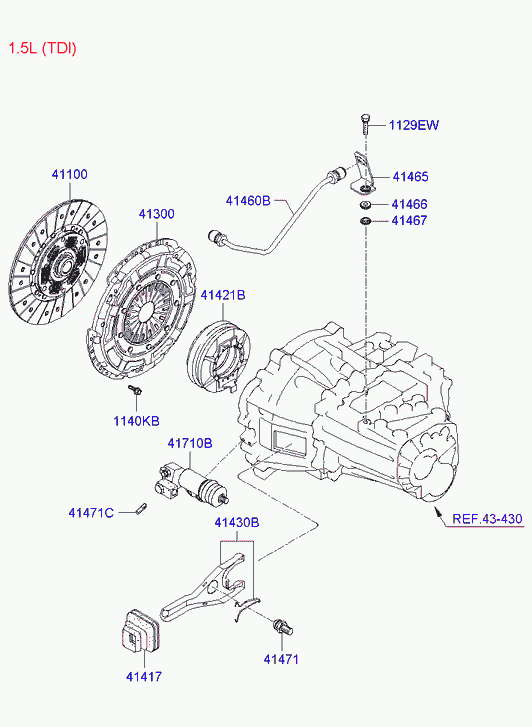 Hyundai 41100-23510 - Диск зчеплення avtolavka.club