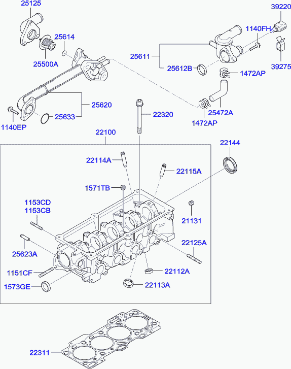 Hyundai 22144-21010 - Ущільнене кільце, розподільний вал avtolavka.club