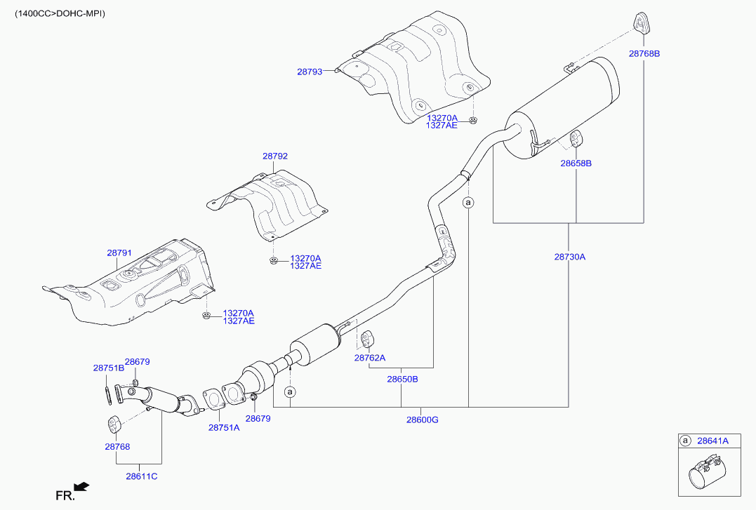 KIA 287683F000 - Кронштейн, втулка, система випуску avtolavka.club