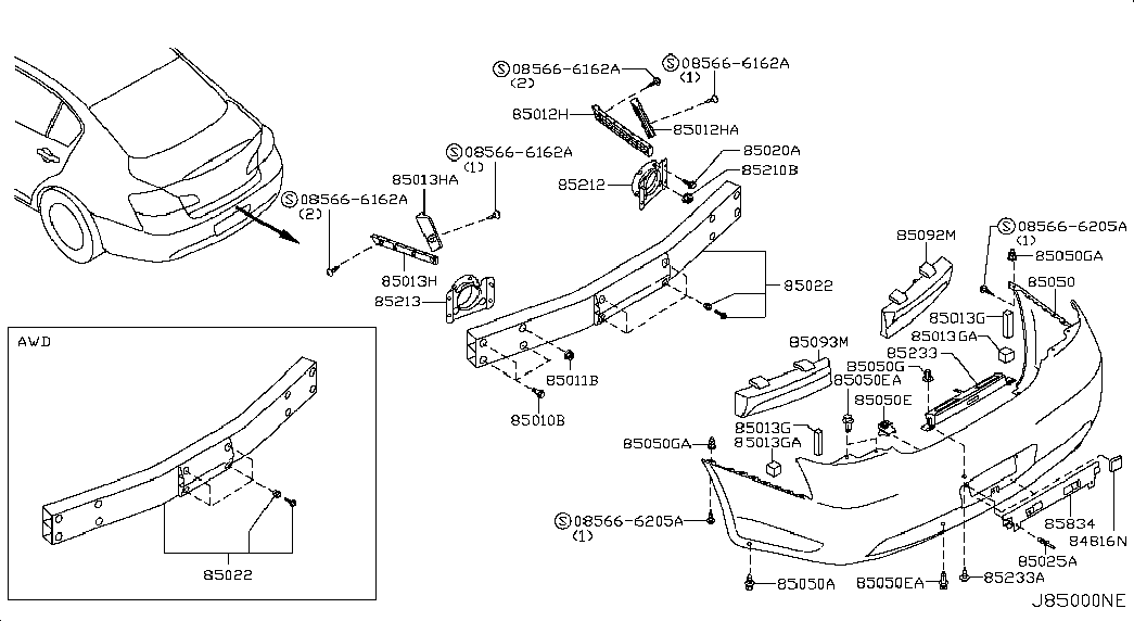 NISSAN 0128101101 - Зажим, молдинг / захисна накладка avtolavka.club